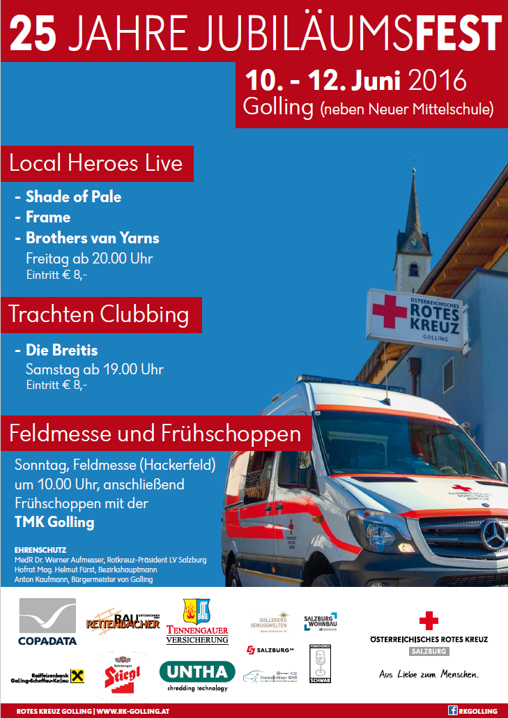 Das Rote Kreuz Golling feiert 25-jähriges Bestehen!